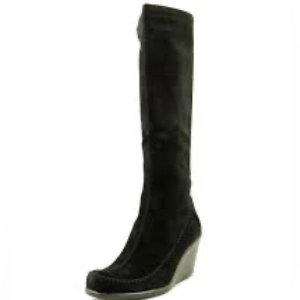 What’s What Faux Suede Tall Wedge Boots